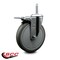 Service Caster 6 Inch Gray Polyurethane Wheel Swivel 58 Inch Threaded Stem Caster Total Lock Brake SCC SCC-TSTTL20S614-PPUB-58212 - alternate 3